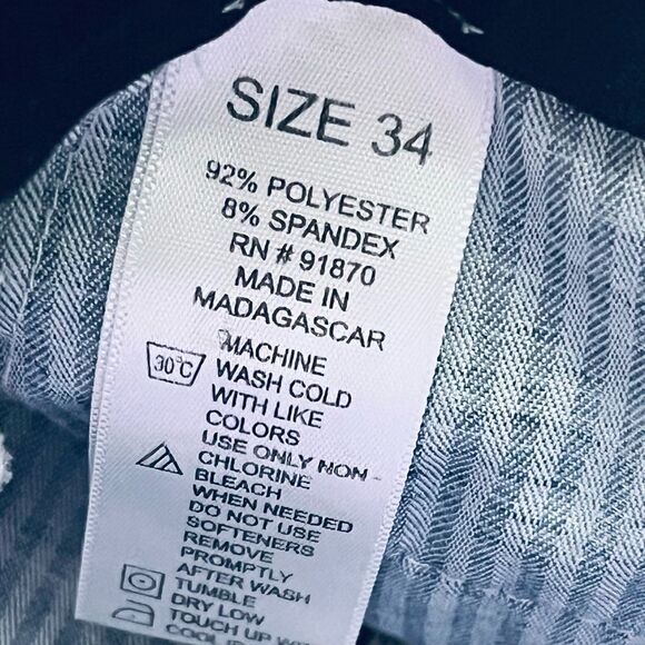 Pebble Beach Gray Golf Shorts Elastic/Silicon-Logo Waistband Flat Front 34 NWOT - Picture 9 of 9